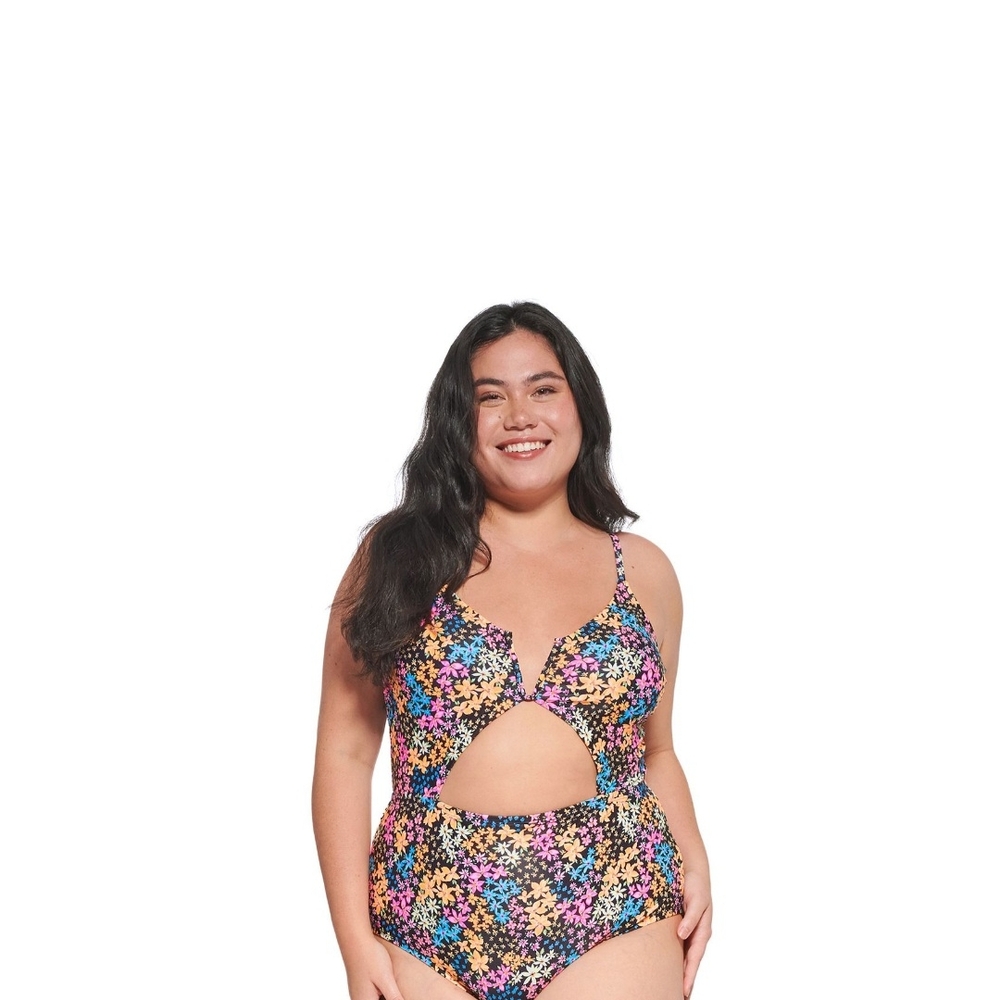 Ninety-Nine° V-Wire One-Piece Swimsuit Junior Plus Sz 1